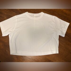 Lululemon White Crop Tshirt